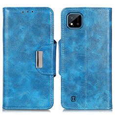 Custodia Portafoglio In Pelle Cover con Supporto N04P per Realme C20 Cielo Blu