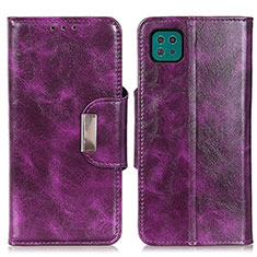 Custodia Portafoglio In Pelle Cover con Supporto N04P per Samsung Galaxy A22 5G Viola