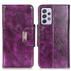 Custodia Portafoglio In Pelle Cover con Supporto N04P per Samsung Galaxy A73 5G Viola