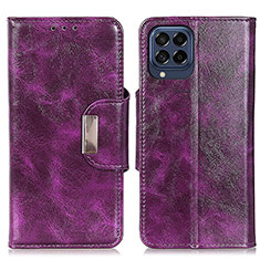 Custodia Portafoglio In Pelle Cover con Supporto N04P per Samsung Galaxy M53 5G Viola