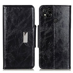 Custodia Portafoglio In Pelle Cover con Supporto N04P per Xiaomi POCO C3 Nero