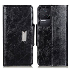 Custodia Portafoglio In Pelle Cover con Supporto N04P per Xiaomi Redmi K50 5G Nero