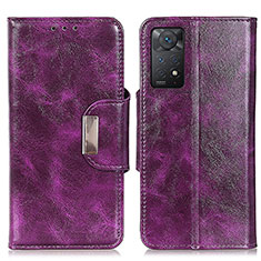 Custodia Portafoglio In Pelle Cover con Supporto N04P per Xiaomi Redmi Note 11 Pro 4G Viola