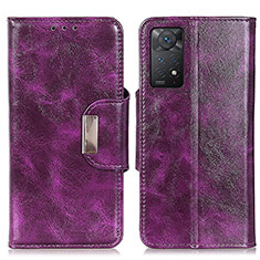 Custodia Portafoglio In Pelle Cover con Supporto N04P per Xiaomi Redmi Note 11 Pro 5G Viola