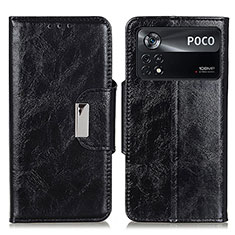 Custodia Portafoglio In Pelle Cover con Supporto N04P per Xiaomi Redmi Note 11E Pro 5G Nero