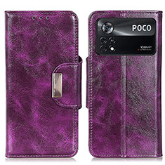 Custodia Portafoglio In Pelle Cover con Supporto N04P per Xiaomi Redmi Note 11E Pro 5G Viola