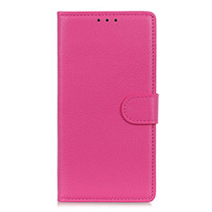 Custodia Portafoglio In Pelle Cover con Supporto N05 per Huawei P40 Pro Rosa Caldo