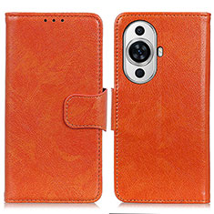 Custodia Portafoglio In Pelle Cover con Supporto N05P per Huawei Nova 11 Arancione