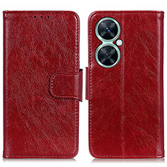 Custodia Portafoglio In Pelle Cover con Supporto N05P per Huawei Nova 11i Rosso