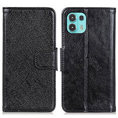 Custodia Portafoglio In Pelle Cover con Supporto N05P per Motorola Moto Edge 20 Lite 5G Nero