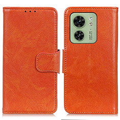 Custodia Portafoglio In Pelle Cover con Supporto N05P per Motorola Moto Edge 40 5G Arancione