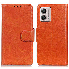 Custodia Portafoglio In Pelle Cover con Supporto N05P per Motorola Moto G53 5G Arancione