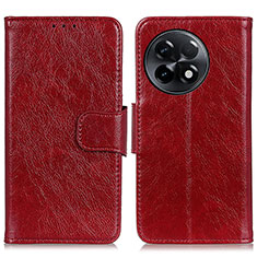 Custodia Portafoglio In Pelle Cover con Supporto N05P per OnePlus 11R 5G Rosso