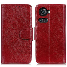 Custodia Portafoglio In Pelle Cover con Supporto N05P per OnePlus Ace 5G Rosso