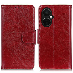 Custodia Portafoglio In Pelle Cover con Supporto N05P per OnePlus Nord CE 3 Lite 5G Rosso