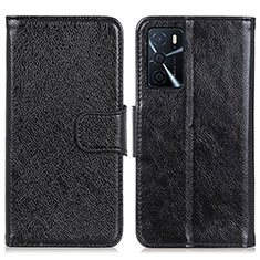 Custodia Portafoglio In Pelle Cover con Supporto N05P per Oppo A16s Nero