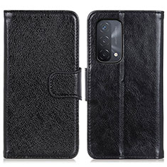 Custodia Portafoglio In Pelle Cover con Supporto N05P per Oppo A54 5G Nero