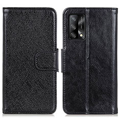 Custodia Portafoglio In Pelle Cover con Supporto N05P per Oppo A95 4G Nero