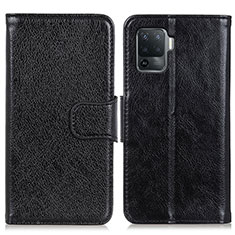 Custodia Portafoglio In Pelle Cover con Supporto N05P per Oppo Reno5 F Nero