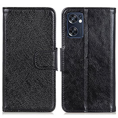 Custodia Portafoglio In Pelle Cover con Supporto N05P per Oppo Reno7 SE 5G Nero