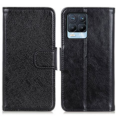 Custodia Portafoglio In Pelle Cover con Supporto N05P per Realme 8 Pro Nero