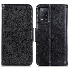 Custodia Portafoglio In Pelle Cover con Supporto N05P per Realme 8s 5G Nero