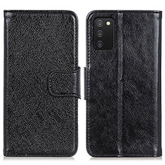 Custodia Portafoglio In Pelle Cover con Supporto N05P per Samsung Galaxy A03s Nero