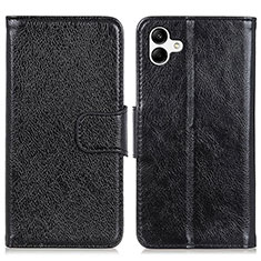 Custodia Portafoglio In Pelle Cover con Supporto N05P per Samsung Galaxy A05 Nero