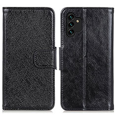 Custodia Portafoglio In Pelle Cover con Supporto N05P per Samsung Galaxy A13 4G Nero