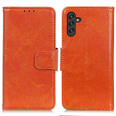Custodia Portafoglio In Pelle Cover con Supporto N05P per Samsung Galaxy A13 5G Arancione