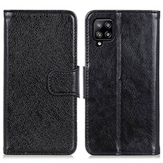 Custodia Portafoglio In Pelle Cover con Supporto N05P per Samsung Galaxy A22 4G Nero