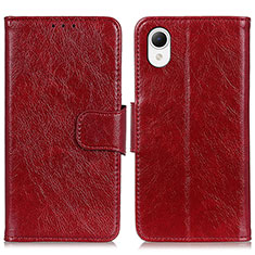 Custodia Portafoglio In Pelle Cover con Supporto N05P per Samsung Galaxy A23 5G SC-56C Rosso