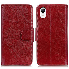 Custodia Portafoglio In Pelle Cover con Supporto N05P per Samsung Galaxy A23e 5G Rosso