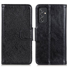 Custodia Portafoglio In Pelle Cover con Supporto N05P per Samsung Galaxy A24 4G Nero