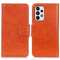 Custodia Portafoglio In Pelle Cover con Supporto N05P per Samsung Galaxy A33 5G Arancione