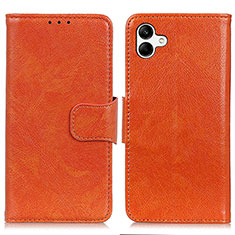 Custodia Portafoglio In Pelle Cover con Supporto N05P per Samsung Galaxy F14 5G Arancione