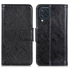 Custodia Portafoglio In Pelle Cover con Supporto N05P per Samsung Galaxy M32 4G Nero