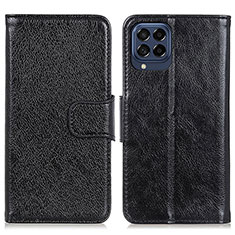 Custodia Portafoglio In Pelle Cover con Supporto N05P per Samsung Galaxy M53 5G Nero