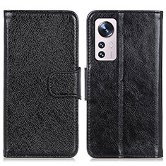 Custodia Portafoglio In Pelle Cover con Supporto N05P per Xiaomi Mi 12S 5G Nero