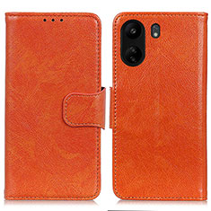 Custodia Portafoglio In Pelle Cover con Supporto N05P per Xiaomi Poco C65 Arancione