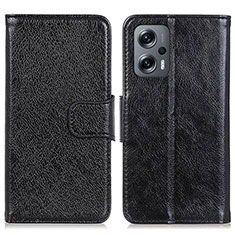 Custodia Portafoglio In Pelle Cover con Supporto N05P per Xiaomi Poco X4 GT 5G Nero