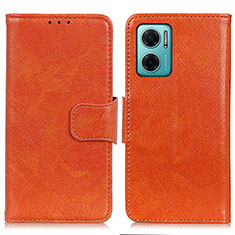 Custodia Portafoglio In Pelle Cover con Supporto N05P per Xiaomi Redmi 10 5G Arancione