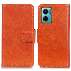 Custodia Portafoglio In Pelle Cover con Supporto N05P per Xiaomi Redmi 11 Prime 5G Arancione
