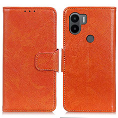 Custodia Portafoglio In Pelle Cover con Supporto N05P per Xiaomi Redmi A1 Plus Arancione