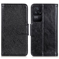 Custodia Portafoglio In Pelle Cover con Supporto N05P per Xiaomi Redmi K40S 5G Nero