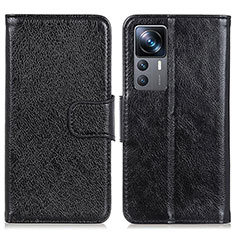 Custodia Portafoglio In Pelle Cover con Supporto N05P per Xiaomi Redmi K50 Ultra 5G Nero