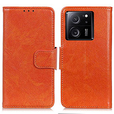 Custodia Portafoglio In Pelle Cover con Supporto N05P per Xiaomi Redmi K60 Ultra 5G Arancione