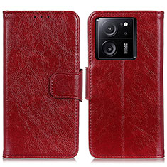 Custodia Portafoglio In Pelle Cover con Supporto N05P per Xiaomi Redmi K60 Ultra 5G Rosso