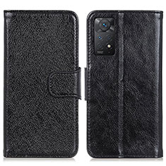 Custodia Portafoglio In Pelle Cover con Supporto N05P per Xiaomi Redmi Note 11 Pro 4G Nero