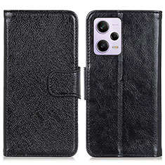 Custodia Portafoglio In Pelle Cover con Supporto N05P per Xiaomi Redmi Note 12 Explorer Nero